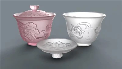 Satin effekt glass te kopp